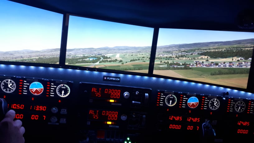 FLYFSX - Flugsimulator - Flight Simulator -  Rüchligweg 55 - 4125 Riehen - Basel - Baden - Aarau - Zürich - Schweiz - Lörrach - Freiburg - Deutschland